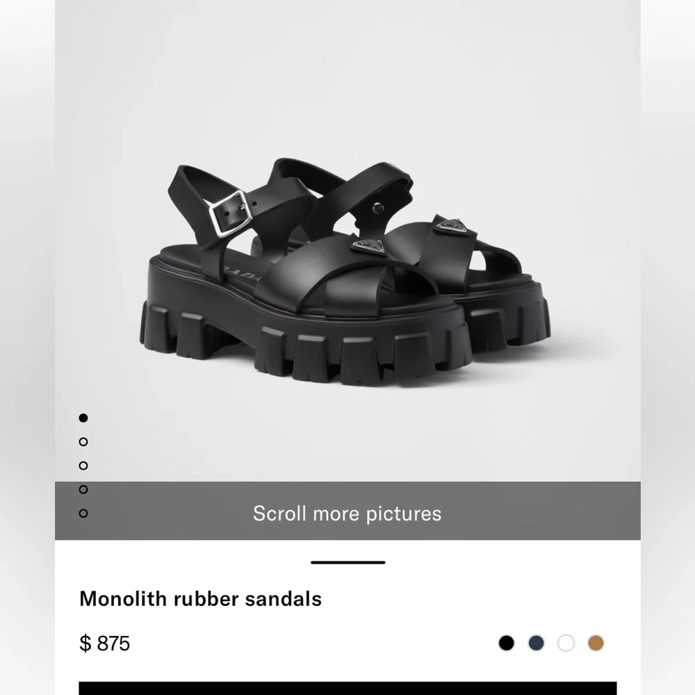 PRADA Monolith rubber sandals - Picture 2 of 11